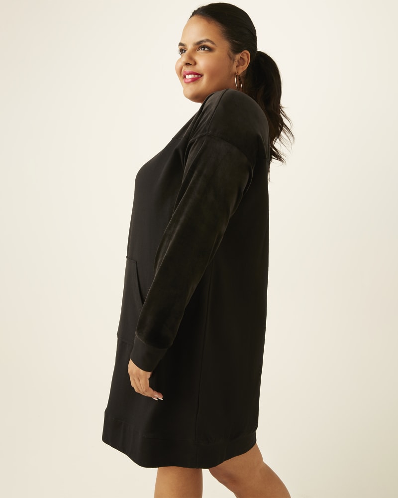 Front of plus size Sophia French Terry Sweatshirt Dress by Marc NY | Dia&Co | dia_product_style_image_id:171471